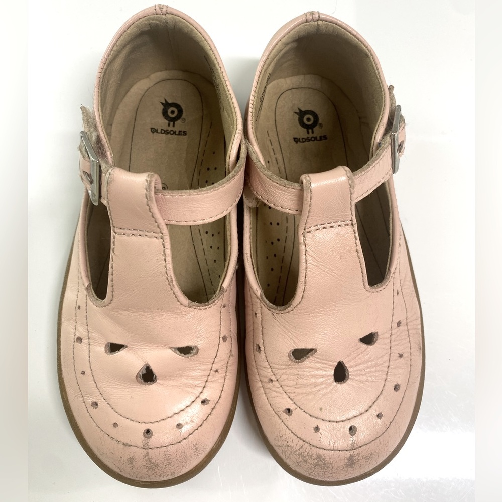 Old Sole Girl Royal T-trap leather sneaker in dusty pink